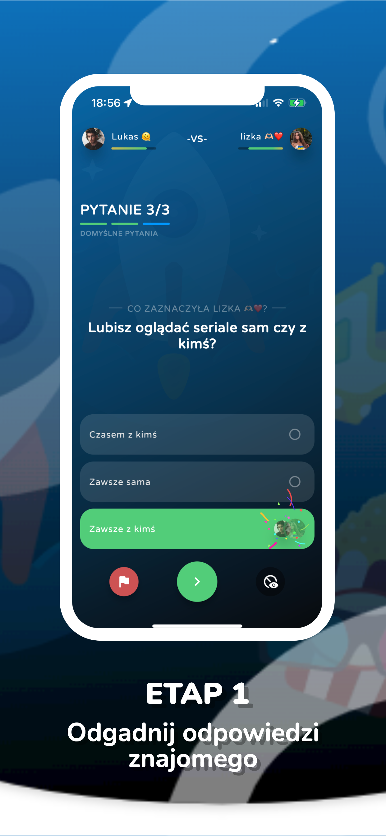 Lista zestawów pytań w aplikacji Jak dobrze się znacie?