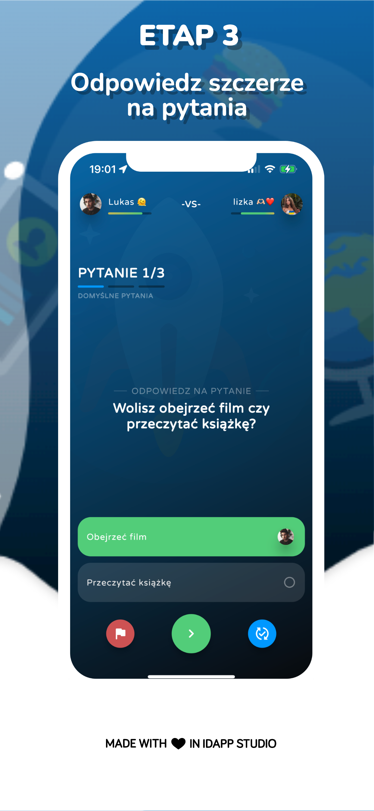 Podsumowanie odpowiedzi i wynik znajomości w quizie